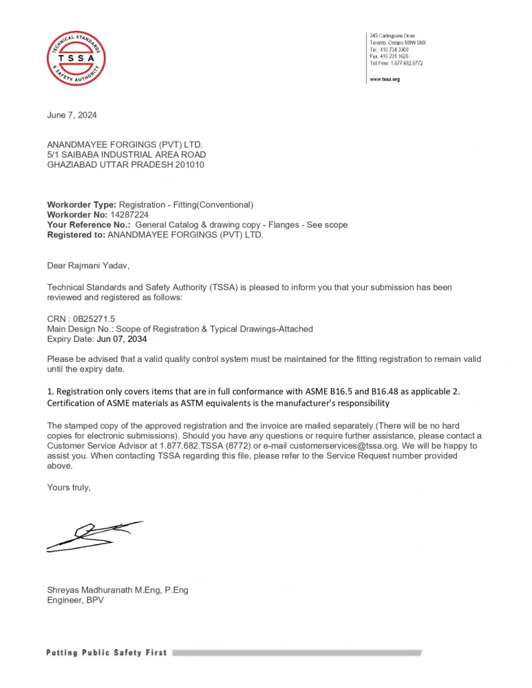 Canadian Registration Validity 2034